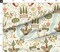 Multicolor. Birds Rabbit Whimsical Peacock Illustration Folk Garden Italian Terracotta Tuscany Fountains Large Scale Custom Printed Fabric by Spoonflower Various Fabrics by the Yard or Fat Quarter
